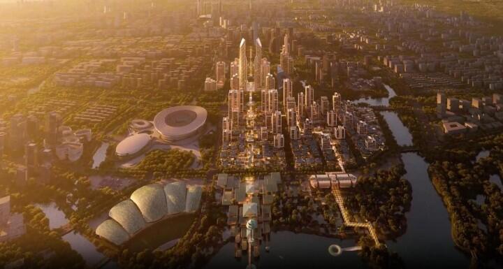 杭州城市新中心中轴线设计方案出炉-新华网