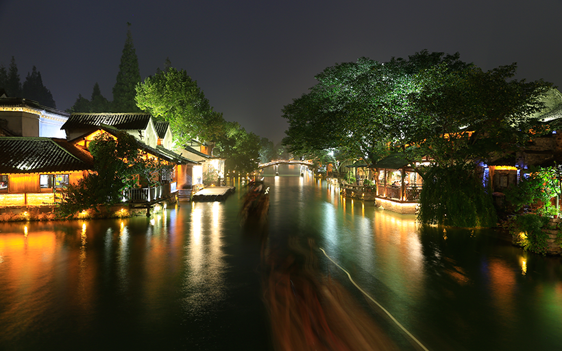 鸟瞰乌镇：小桥流水 疑似画境梦中来